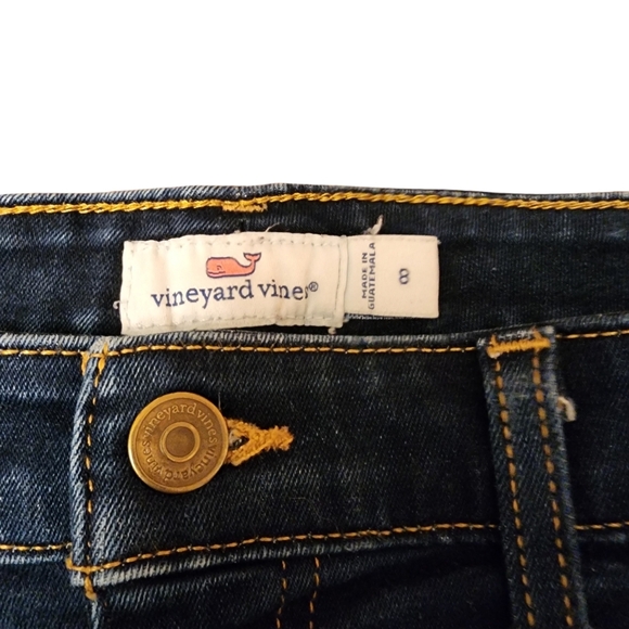 Vineyard Vines Cuffed Jean Shorts Size 8 Run Big - Picture 5 of 8